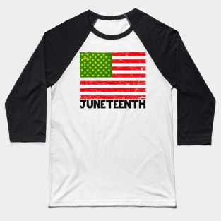 Juneteenth //// Vintage Style Flag #2 Baseball T-Shirt